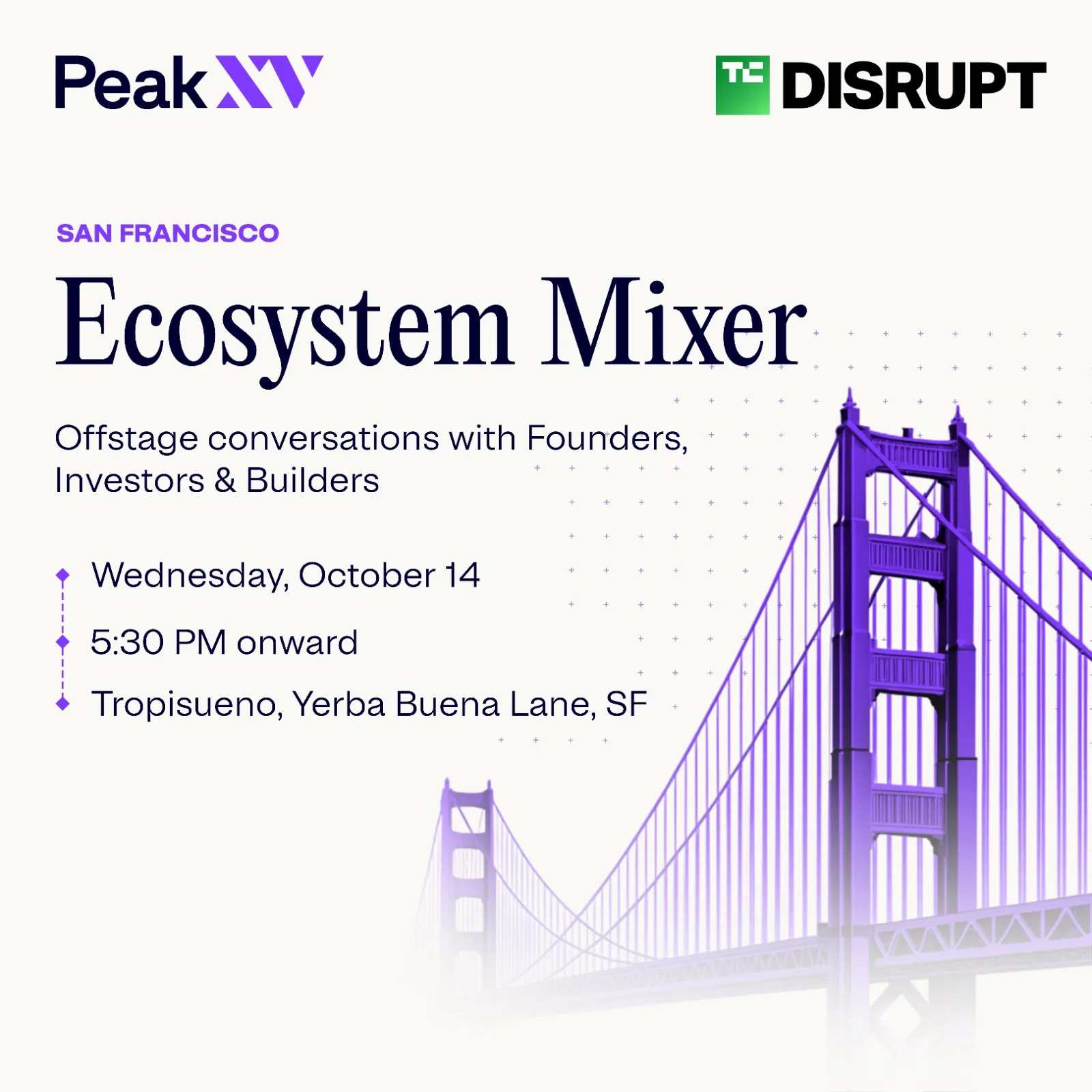 Peak XV X TechCrunch | Ecosystem Mixer
