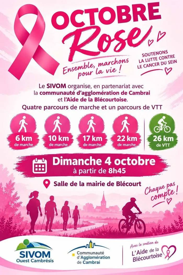 Parcours de marche et VTT à Blécourt 🩷🎗️