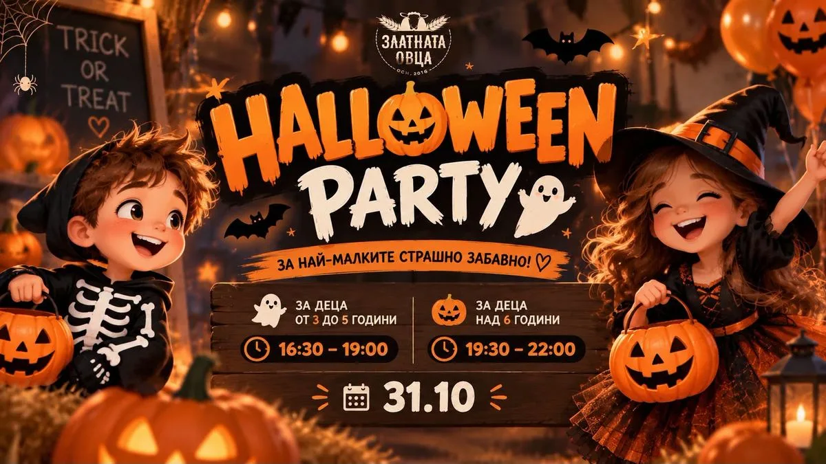 🎃 Хелоуин парти 🎃 в"Златната овца"