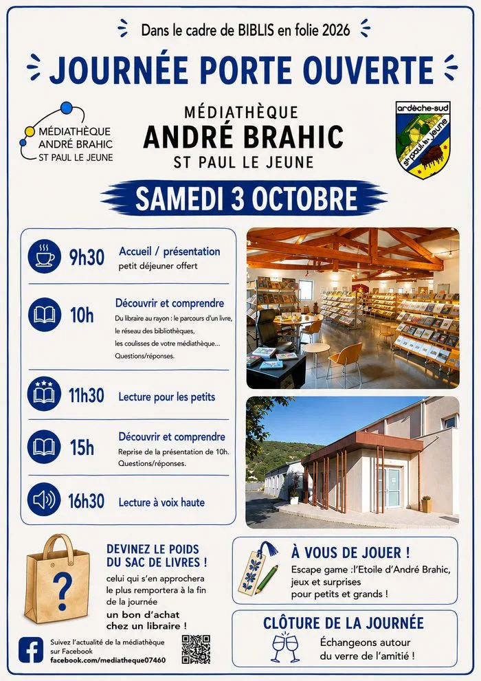 Journée Porte ouverte à la Médiathèque André Brahic