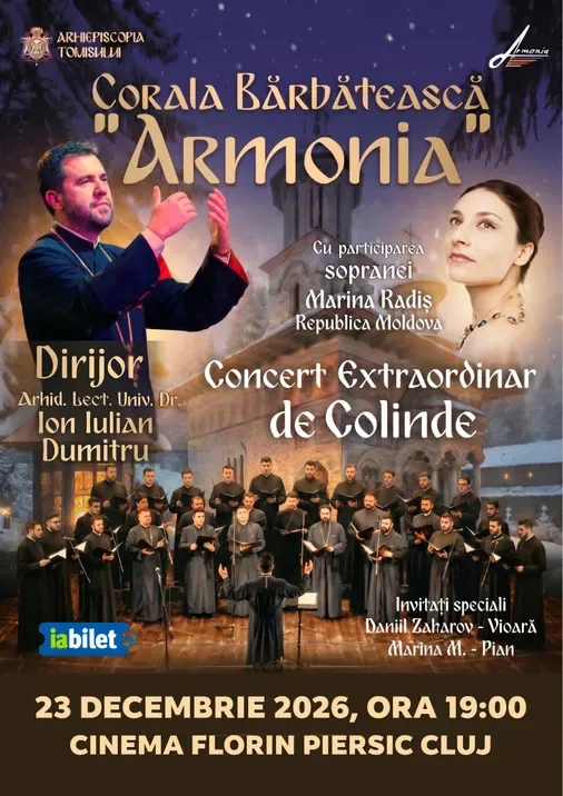 Cluj-Napoca: Corala Bărbătească „Armonia” - Concert extraordinar de colinde