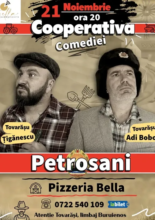 Petrosani: Cooperativa Comediei cu Ionuț Țigănescu și Adi Bobo