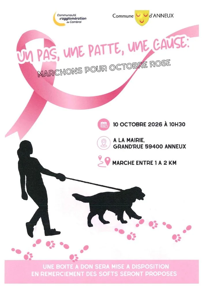 Une marche accompagné de son chien 🐾🩷🎗️