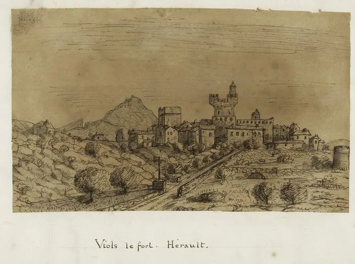 Paysages violiens à travers les siècles : exposition de reproductions grand format de différentes vues du village