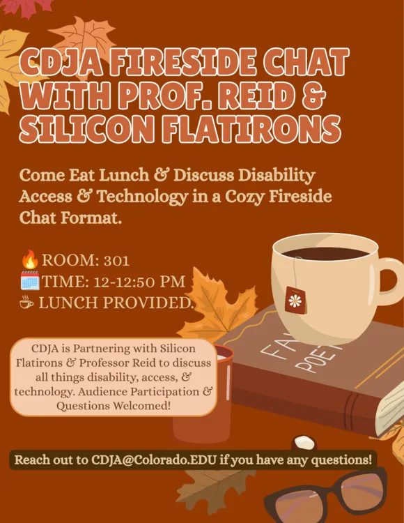 CDJA Fireside Chat with Professor Reid in Partnership with Silicon Flatirons