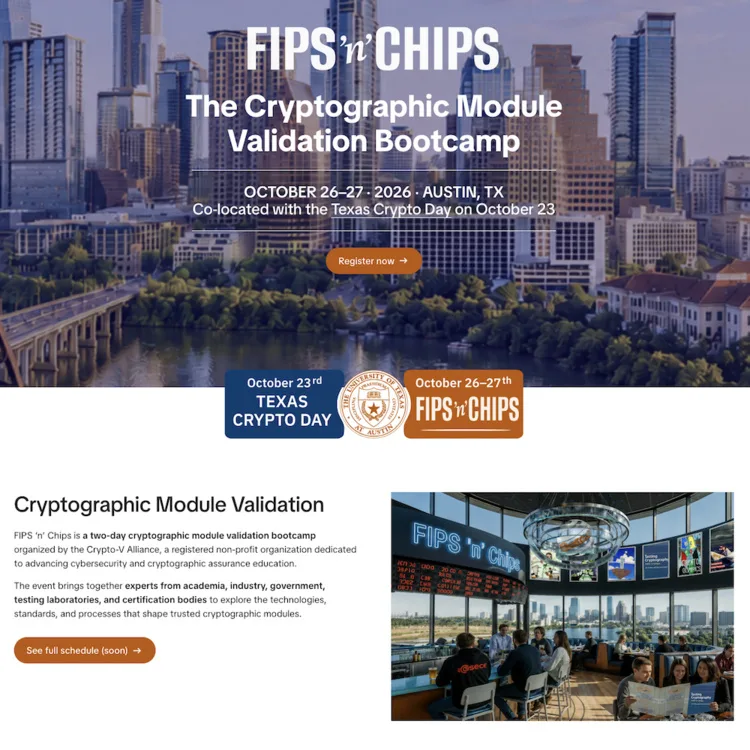 FIPS ’n’ Chips Cryptographic Module Validation Bootcamp