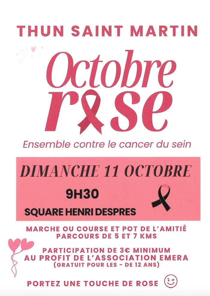 Marche, course et pot de l'amitié 🎀🎗️