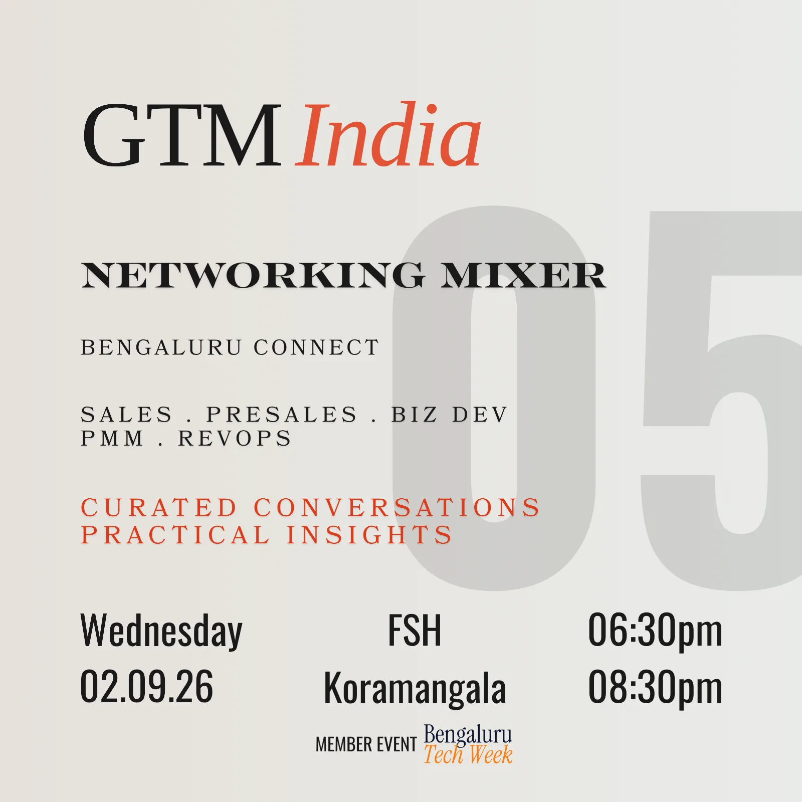 GTM India | Bengaluru Networking Mixer