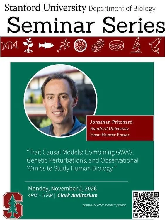 Biology Seminar Series - Jonathan Pritchard  "Trait Causal Models: Combining GWAS, Genetic Perturbations, and Observational 'Omics to Study Human Biology."