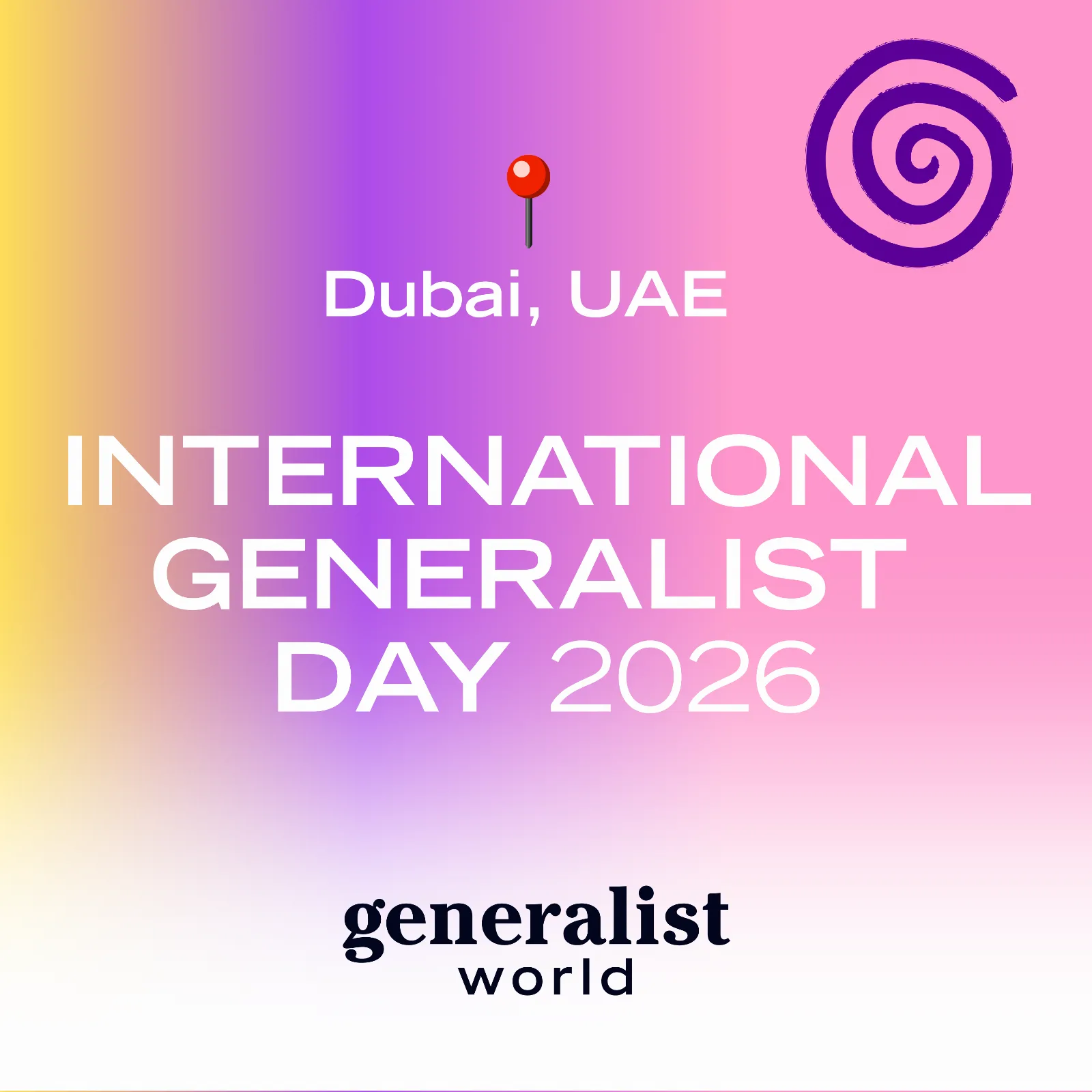 International Generalist Day 2026 - Dubai