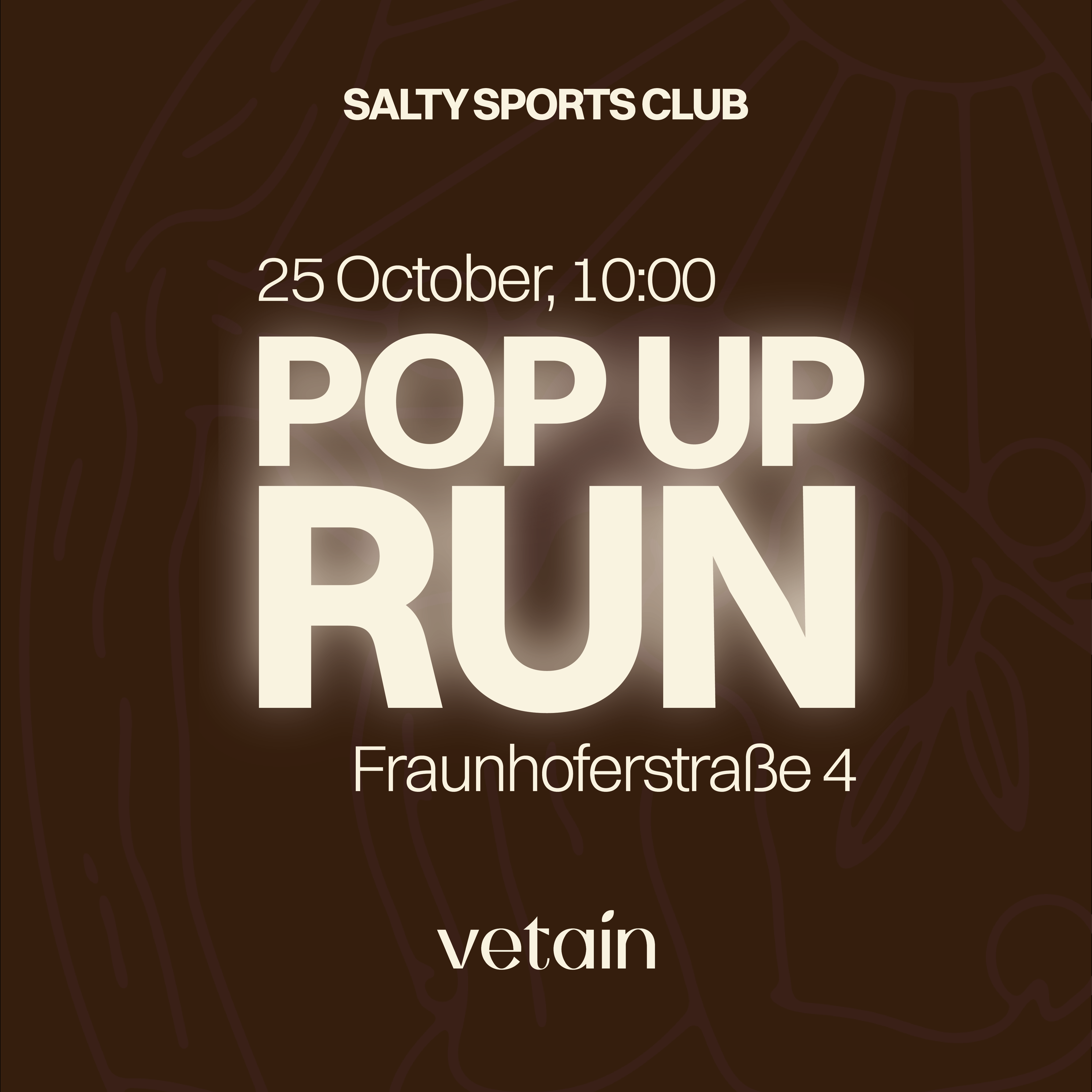 POP UP RUN vetain x salty sports club