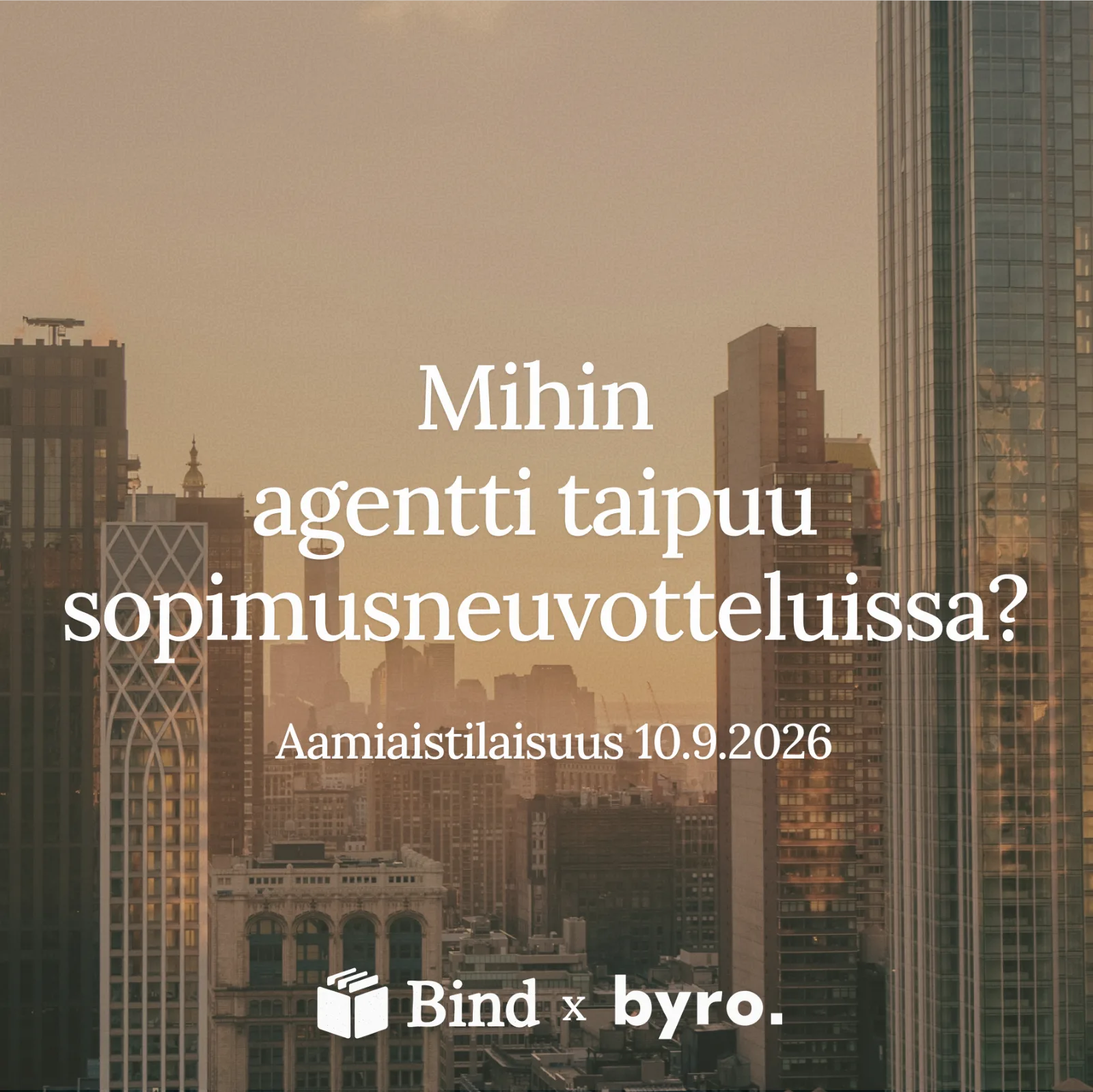 Aamiaistilaisuus in-house-juristeille: AI-agentti sopimusneuvotteluissa