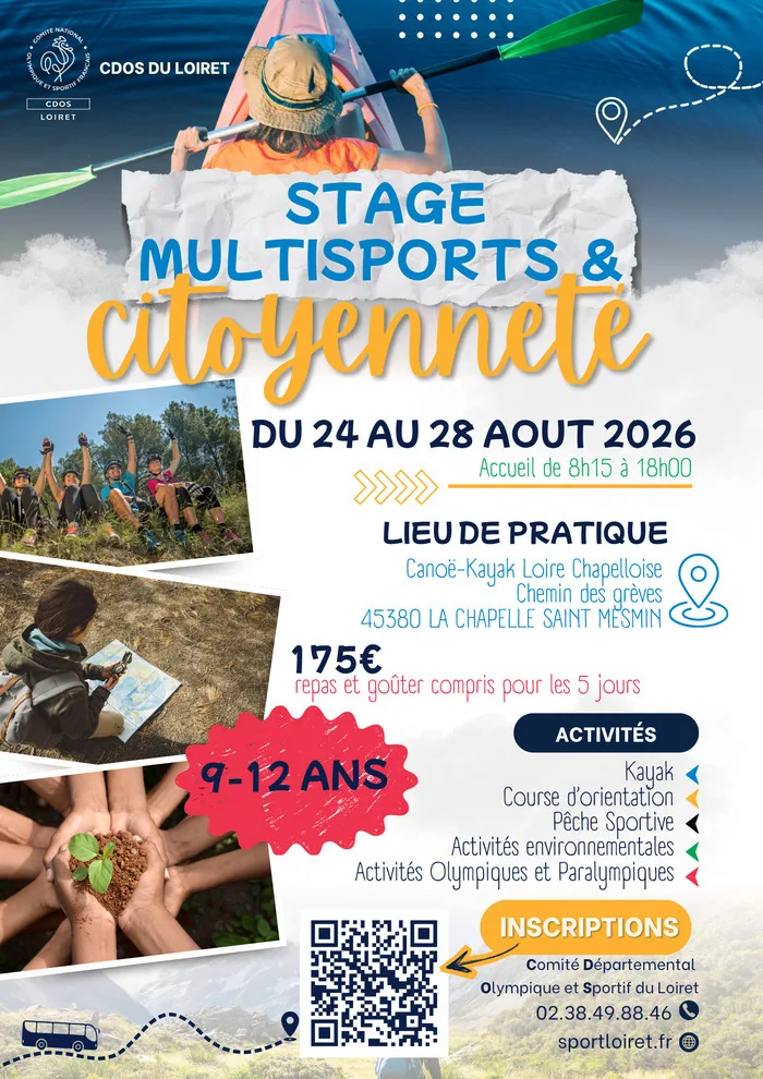 STAGE MULTI-SPORTS ET CITOYENNETÉ POUR LES 9 – 12 ANS ÉTÉ 2026