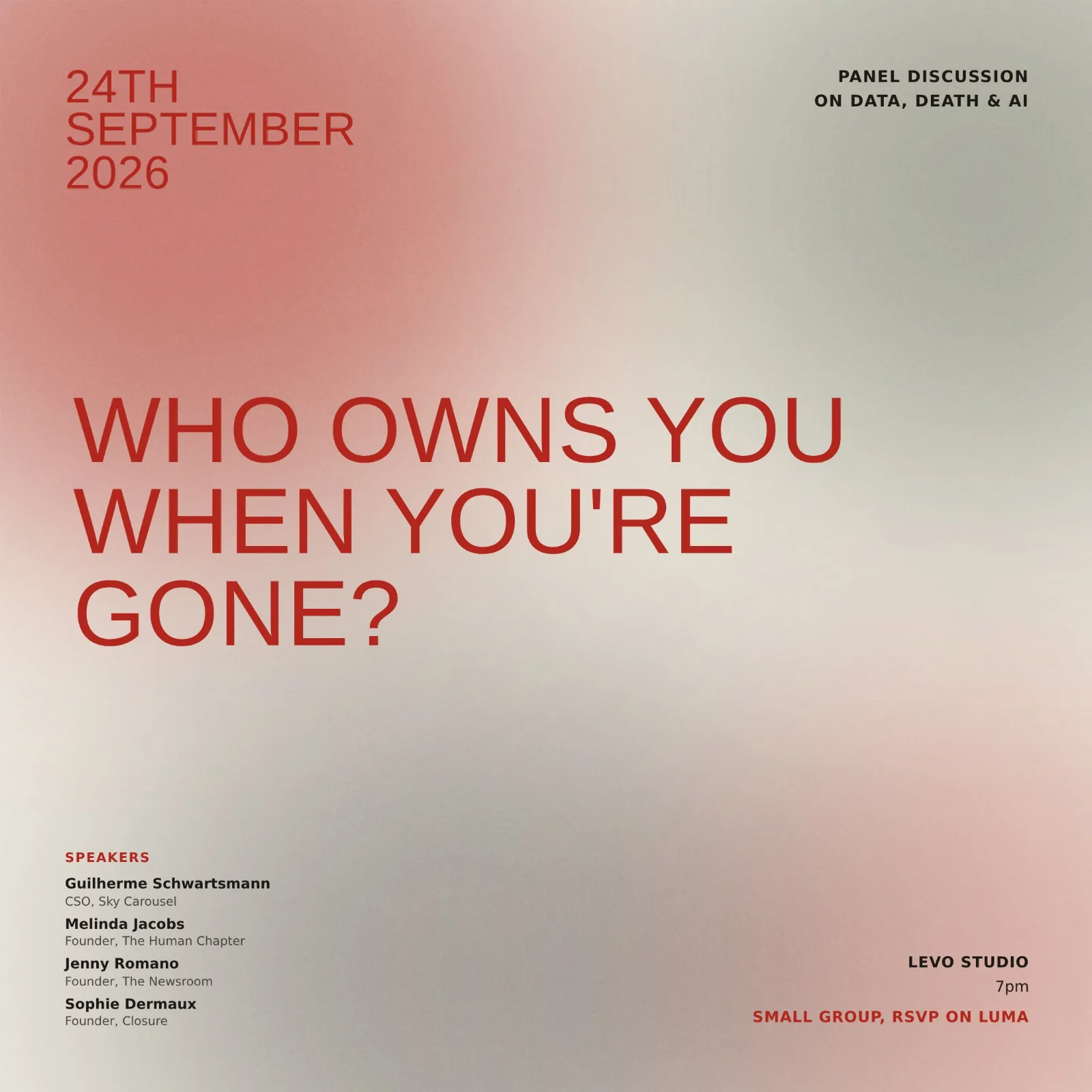 Who Owns You When You're Gone? Lisbon AI week event
