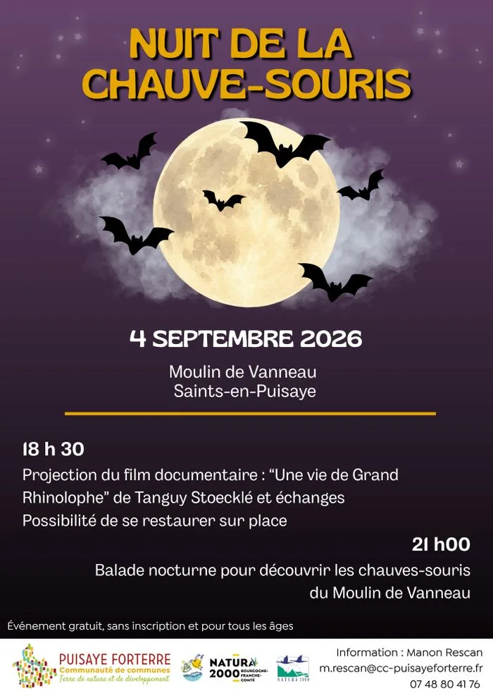 Nuit de la chauve-souris au Moulin de Vanneau
