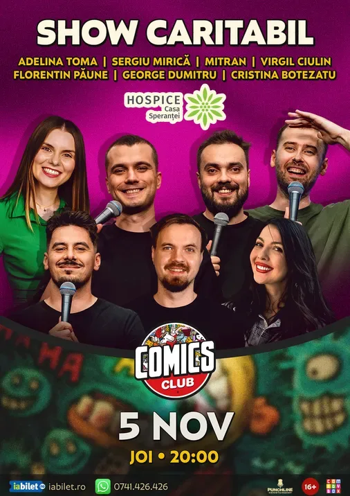 Stand-up Comedy CARITABIL Hospice Casa Speranței la ComicsClub!