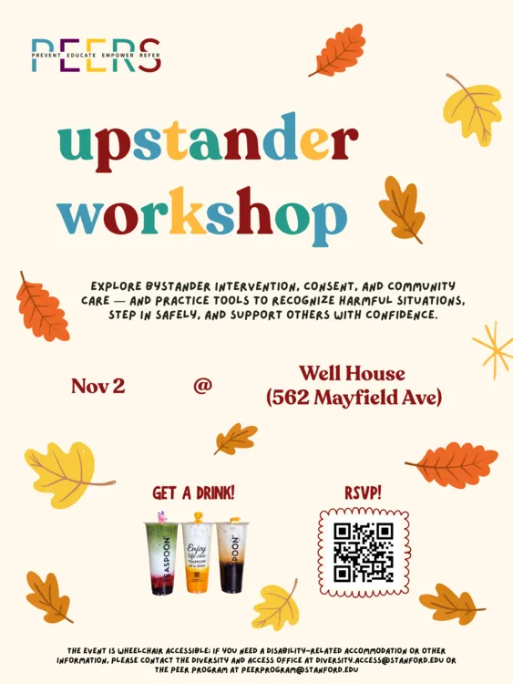 Upstander Workshop with PEERs: FREE boba!