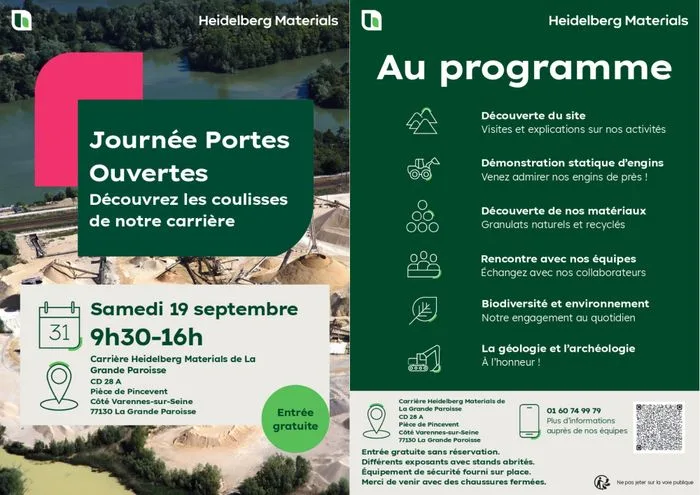 Stand par les archéologues de l'Inrap aux portes ouvertes de la carrière de la Grande Paroisse
