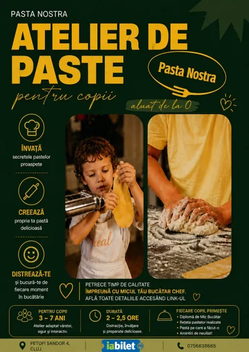 Cluj-Napoca: Atelier de paste pentru copii 3-7 ani