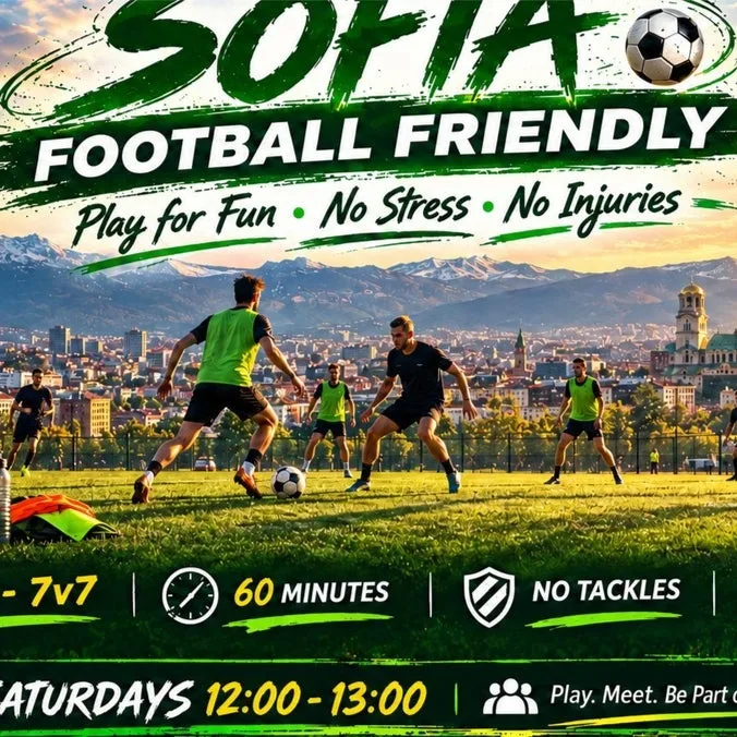 SATURDAY👋⚽ FOOTBALL FRIENDLY 11:45-13:00 (Sport Complex "Peace and Friendship")