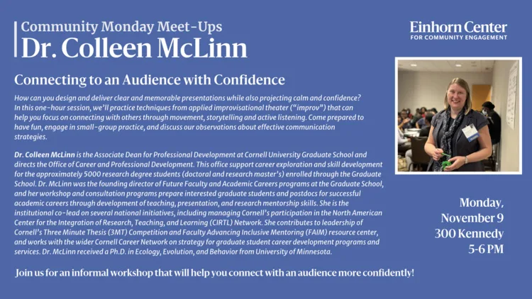 Monday Meetup: Connecting to an Audience with Confidence