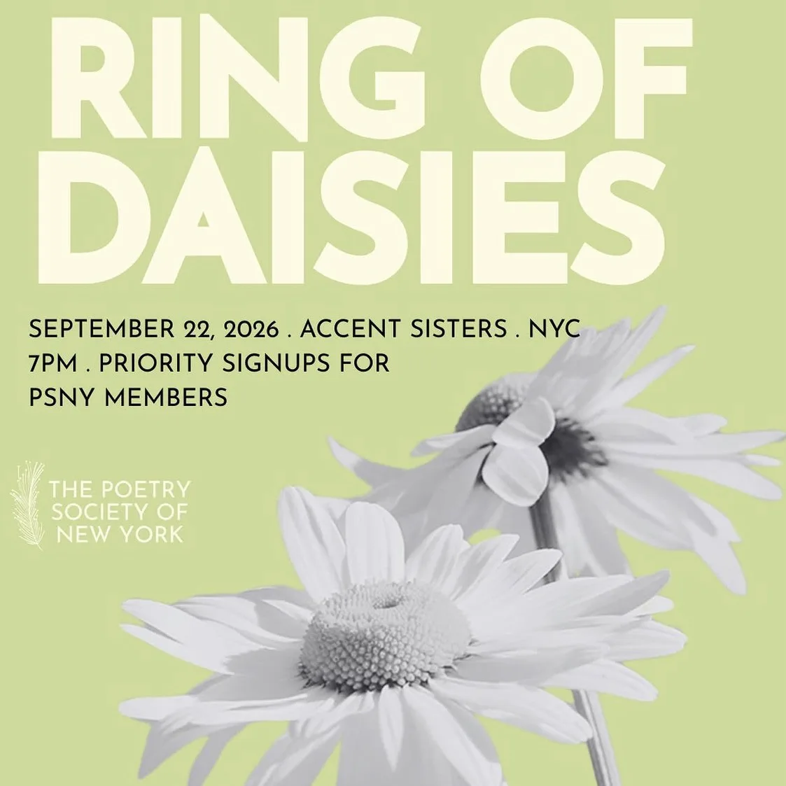 Poetry Society of New York Open mic evening