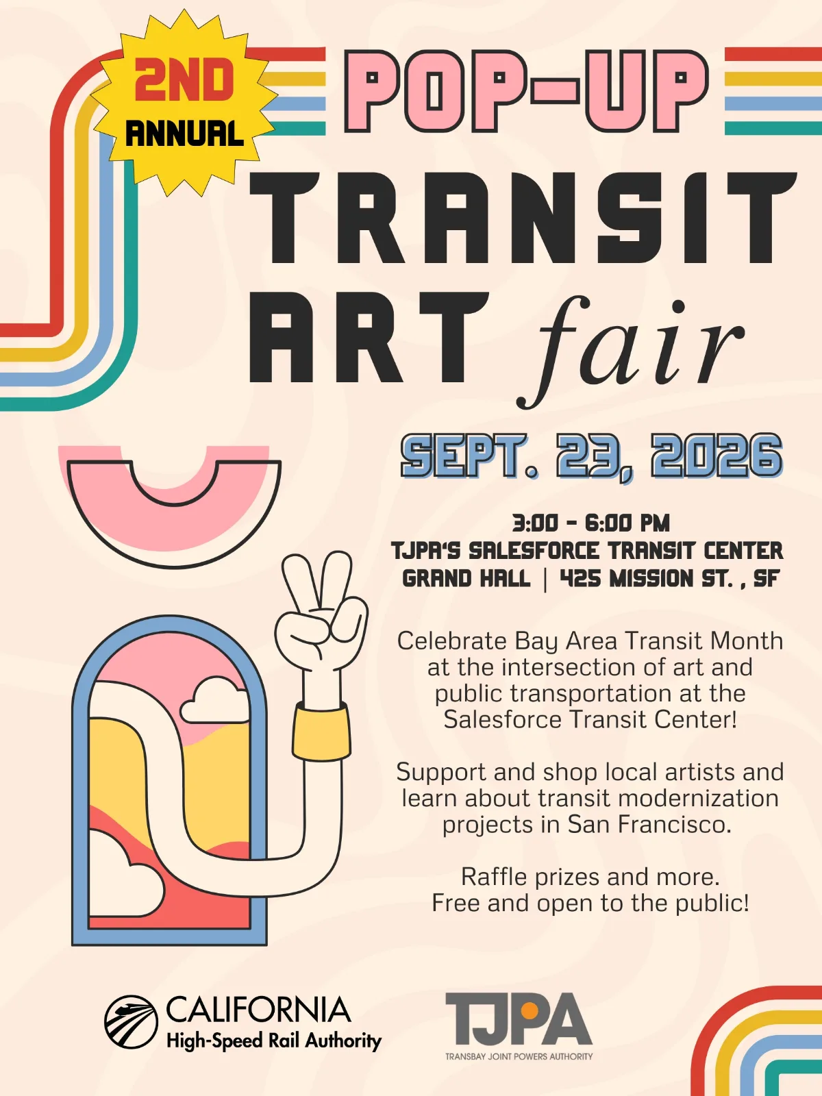 2nd Annual Pop Up Transit Art Fair @TJPA's Salesforce Transit Center