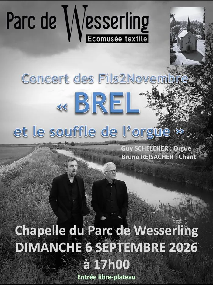 Concert des Fils2Novembre " BREL et le souffle de l'orgue"