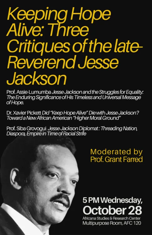 Keeping Hope Alive: Three Critiques of the late- Reverend Jesse Jackson