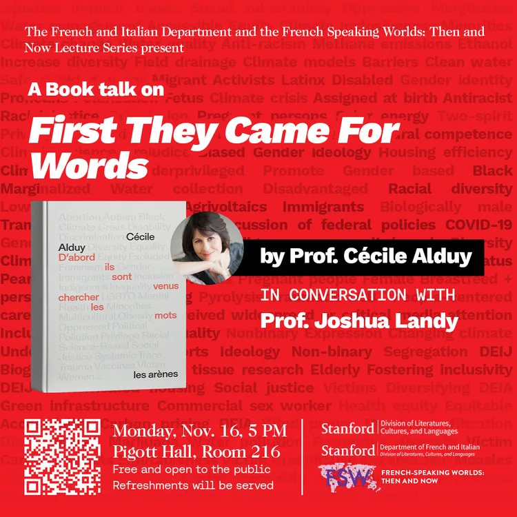 Book Talk: Prof. Cécile Alduy in Conversation with Prof. Josh Landy