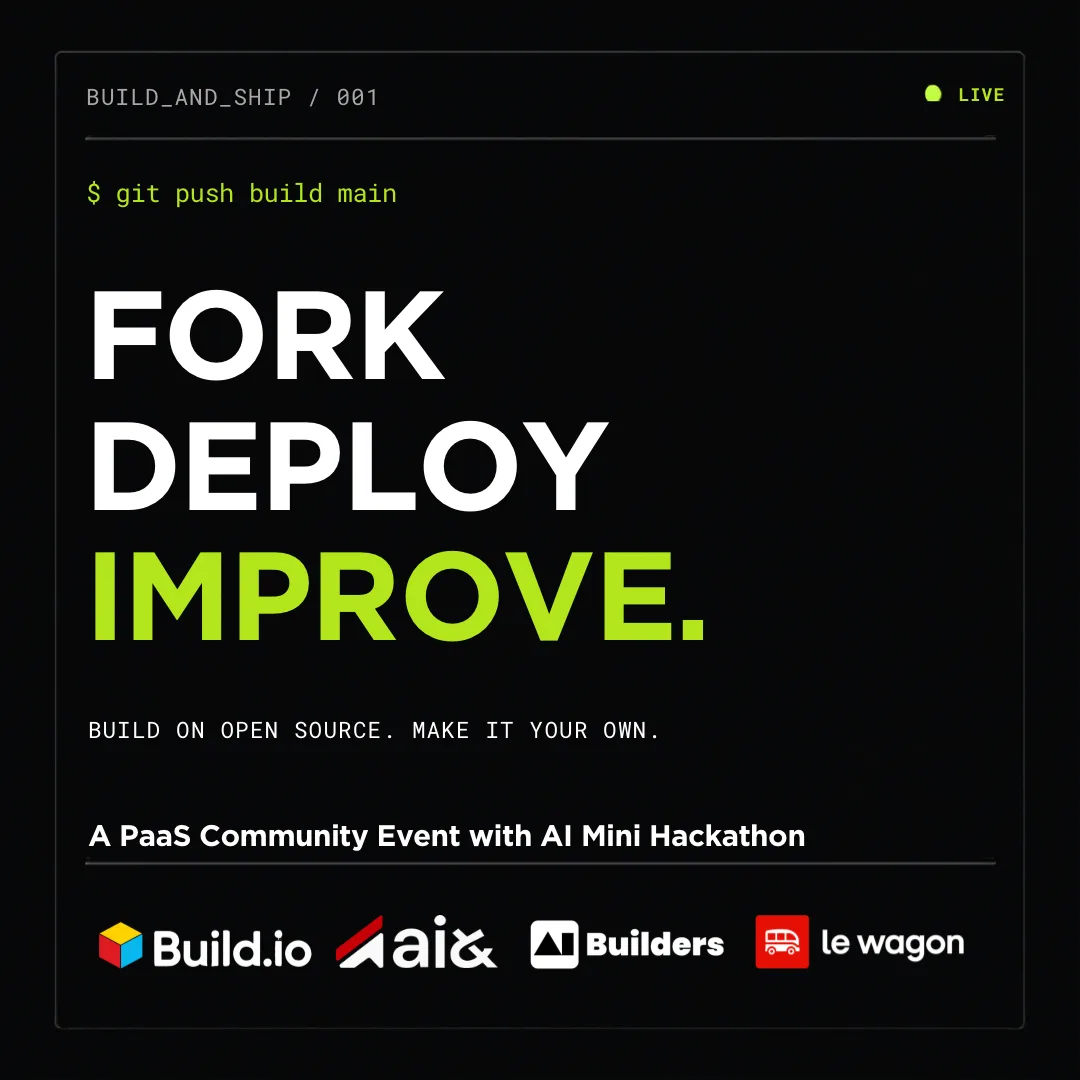 Build and Ship: A PaaS Community Event