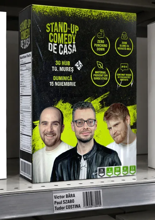 Targu Mureș: Stand-up Comedy de casă cu Victor Băra, Tudor Costina & Paul Szabo