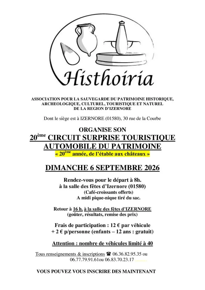 20e circuit surprise touristique automobile du Patrimoine