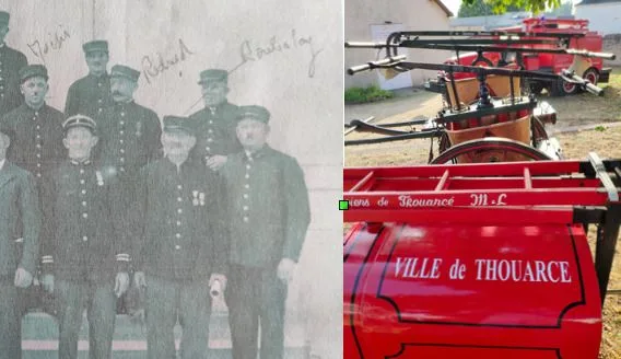 Visite de la caserne des pompiers et du matériel historique