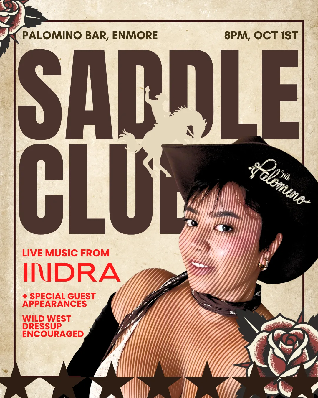 SADDLE CLUB | Originals and Country Covers by Indra @ Palomino Bar Enmore