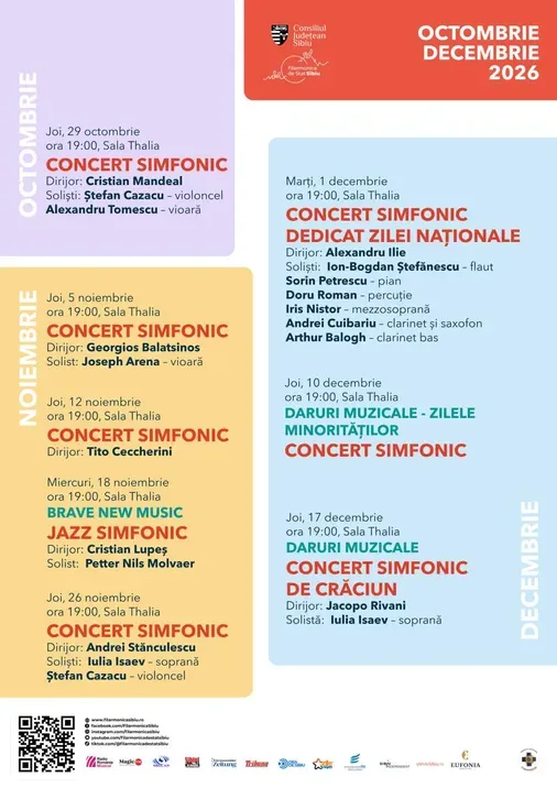 Sibiu: Concert simfonic - Andrei Stănculescu, Ștefan Cazacu & Iulia Isaev