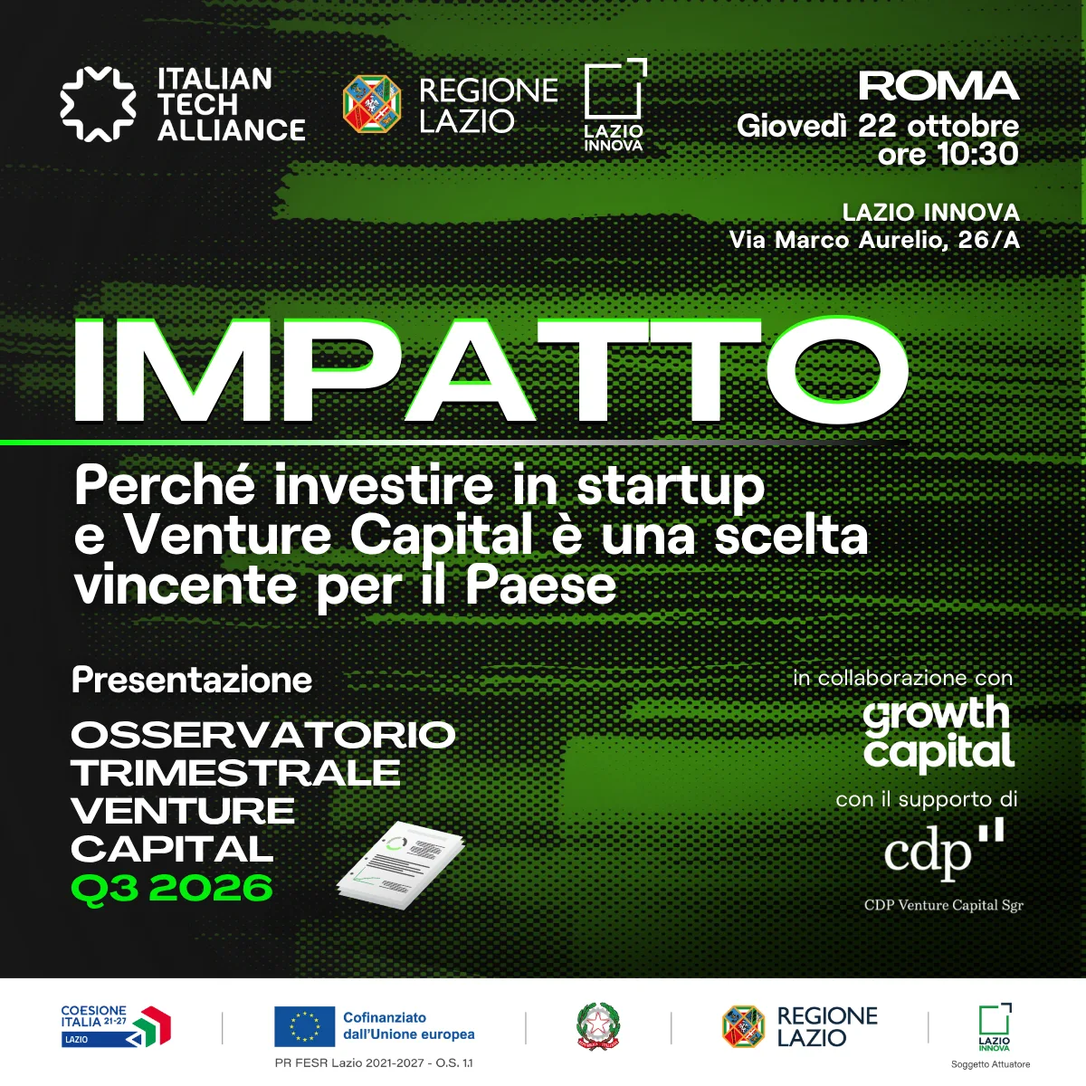 IMPATTO + Osservatorio Trimestrale VC - Q3 2026 | Roma
