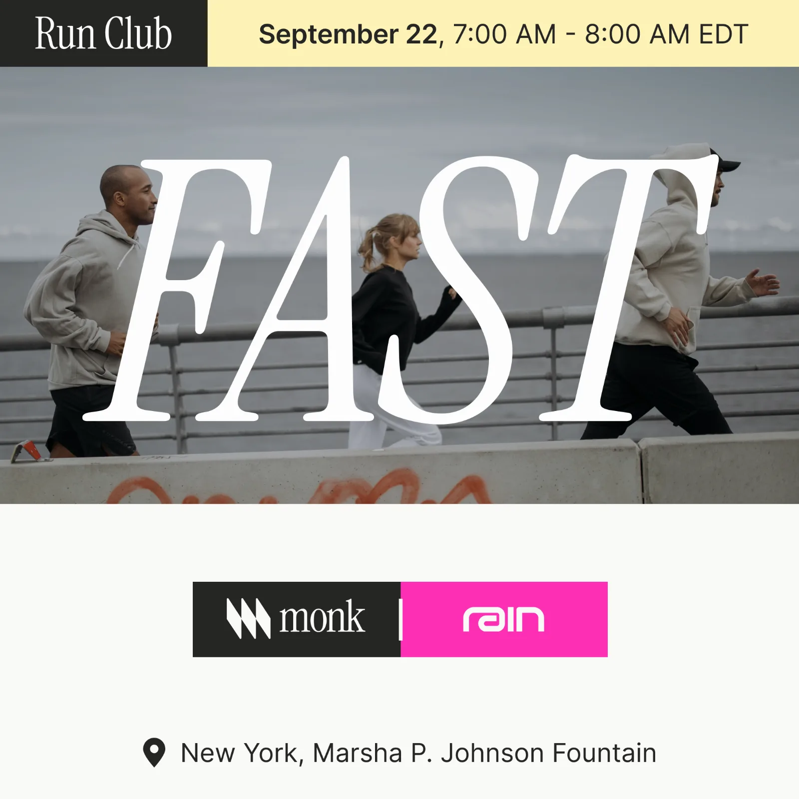 Fintech Run Club ft. Rain + Monk + JP Morgan