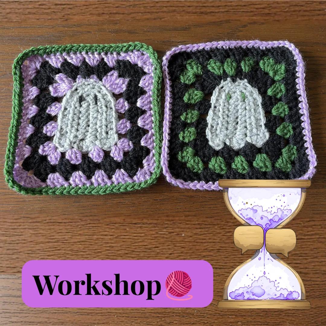 🧵 Quality Time Workshop: Beginner Friendly Crochet - Halloween Coasters 🎃