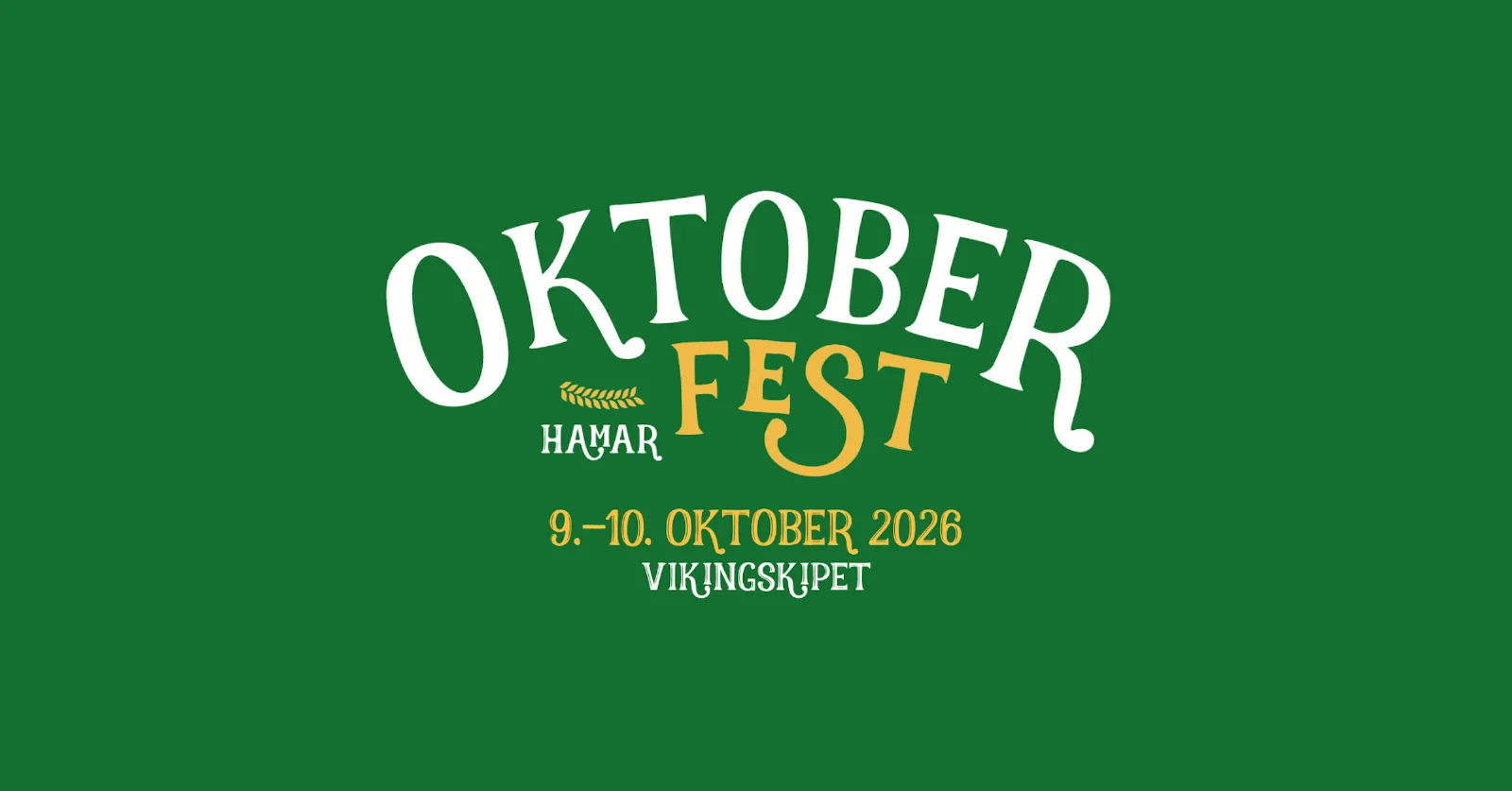Oktoberfest Hamar 2026 | LØRDAG
