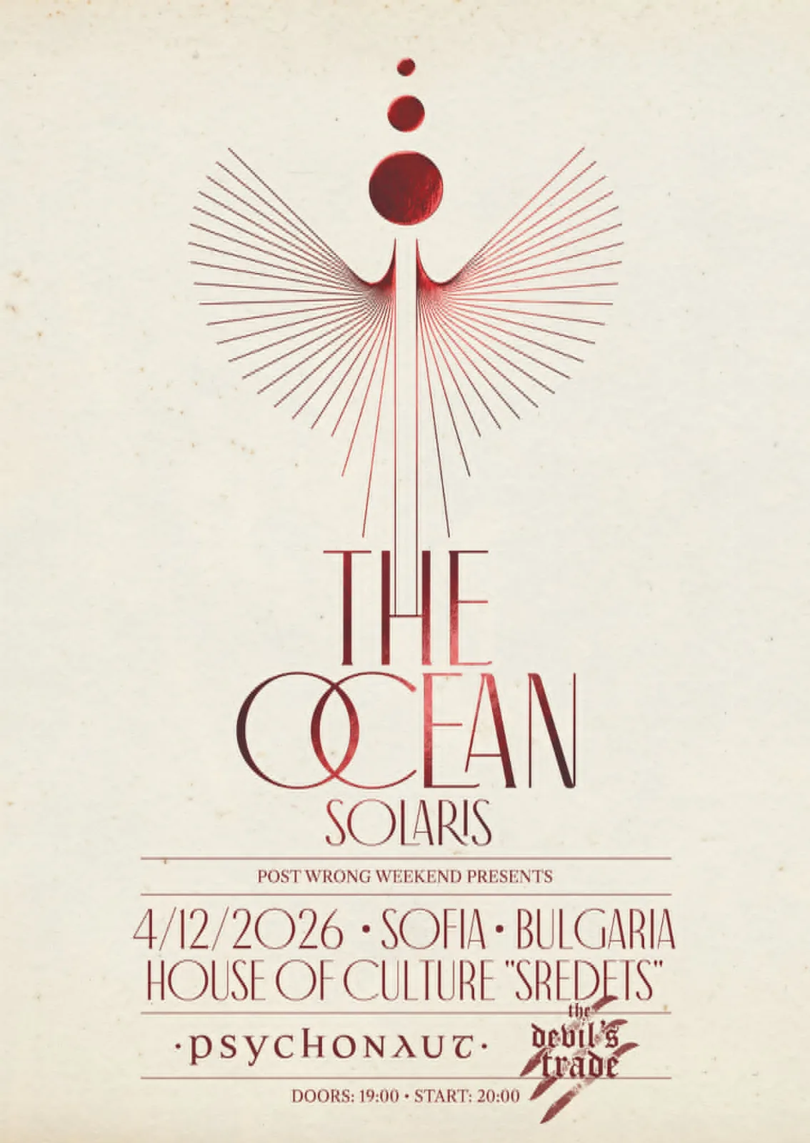 THE OCEAN / PSYCHONAUT / THE DEVIL'S TRADE live in Sofia